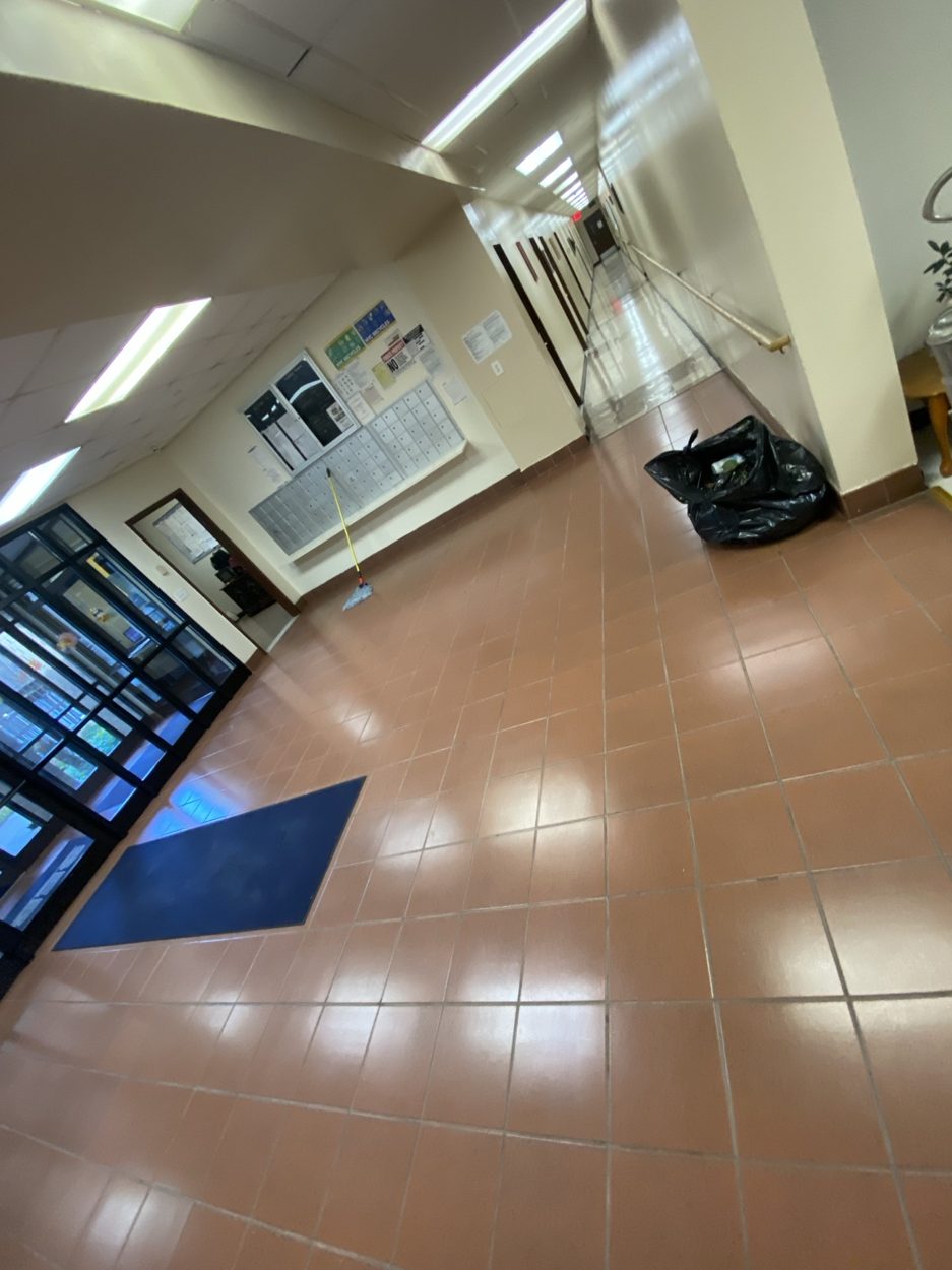 Clean tiled floor